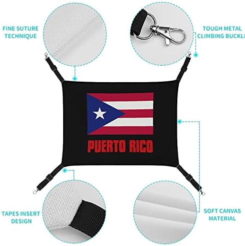 Гордостта на Хартата Пуерто Рико Хамак за Домашни Любимци Удобна Регулируема Подвесная Легло за Малки Животни, Кучета, Котки,