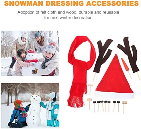 Toyvian Комплект за Пълнене на Чорапи, Комплект за декорация на Снежен човек, Комплект за направата на Снежен човек е Забавна