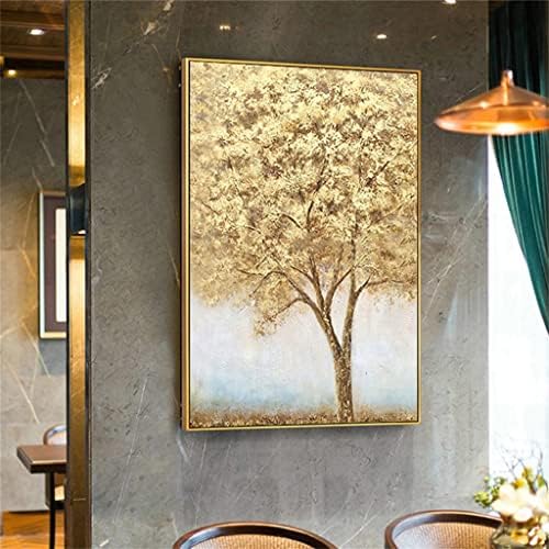 DUBAO Картина за Паричните дърво Пейзаж Ръчно изработени Живопис с маслени Бои Стенно Изкуство, Домашен Офис Декор (Цвят: D, Размер: 70x100