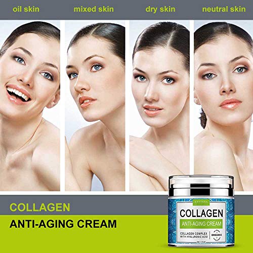 Крем Против бръчки с Колаген и Хиалуронова киселина ENVISHA, За поддържане на Гладка и Нежна кожата, Намаляване на фините