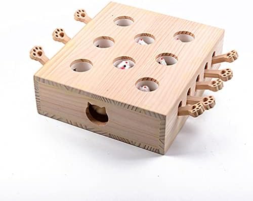 COMEONE Cat Интерактивни дървени играчки Удари мол, играта на Котка удар, кутия за игри на закрито, на пъзел, на играчка за