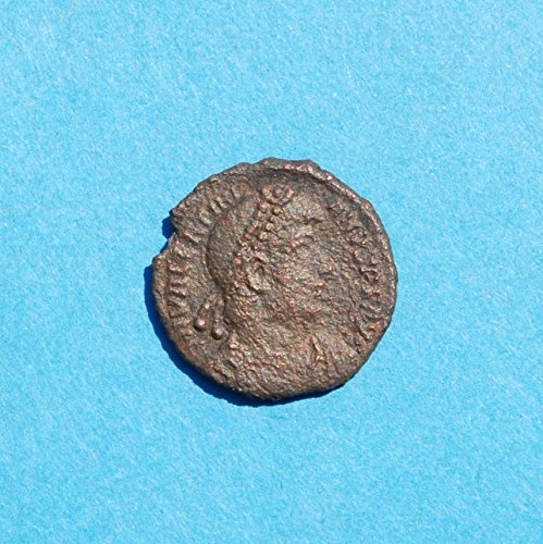 ТОВА Валентиниан I, Римски император от 364 - 375 г., Стандарт Чи-Ро, Тащащий на Затворника 2, Бронзова Монета, Много е Добра