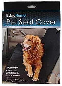 Калъф за седалка за домашни любимци Edge home Premium клас за Автомобил/камион, водоустойчив! Черен, 57 x 57 с достъп към колан