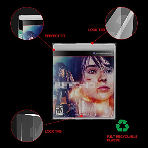 Защитни капаци HIGOPLAY Clear Box за игри на PS3, PS4, PS5, Xbox One и Blu-Ray, Висококачествен Прозрачен Пластмасов калъф за витрини,