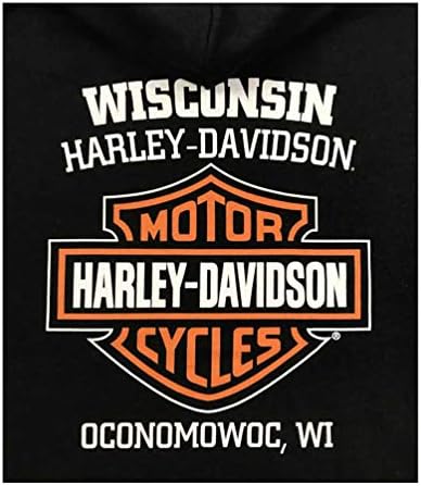 Мъжки Hoody с качулка на Harley-Davidson с логото на Bar & Shield - Черно 30297503