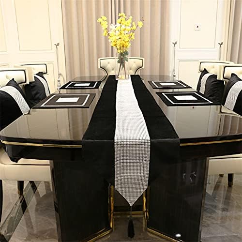ДОПЪЛНЕНИЕ Чист цвят Diamond Маса и стол, Модерно Бюро и стол Украса за Сватбени партита Домашен маса (Цвят: черен размер: