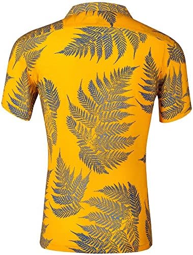 Мъжки Хавайски Ризи С Къс Ръкав, Модерни Охлаждащи Летни Плажни Ризи, Цвете Риза с Копчета Casula