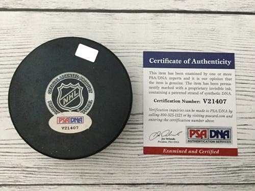 Крейг Андерсън подписа Хокей шайба Отава Сенатърс с автограф на PSA DNA COA b - за Миене на НХЛ с автограф