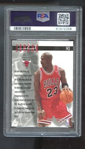 1996-97 Fleer Ultra 143 Баскетболно карта на Майкъл Джордан PSA 10 категория NBA 96-97 1996-1997 Чикаго Булс