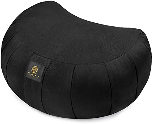 Възглавница за медитация МАЯ LUMBINI Luxury Crescent [4 цвят] с удобни подплънки - Предназначени за предотвратяване и облекчаване