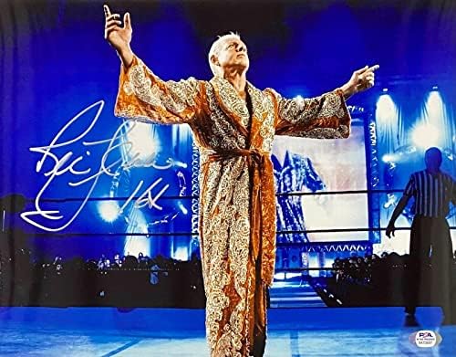 Рик Флэр Подписа Снимка 11x14 с автограф на PSA / ДНК, Аутентичное Сребро WWE WCW 7A - Снимки рестлинга с автограф