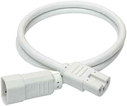 Удължителен кабел за захранване на компютъра Трип Lite 6 фута за тежки условия на работа 15A, 14 AWG, C14 -C15, черен 6' (P018-006)