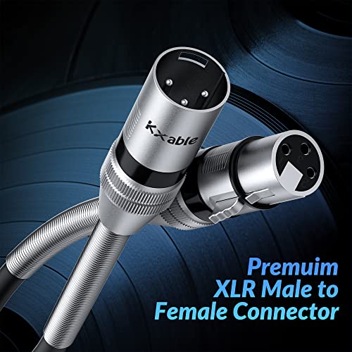Кабел XLR 100 Метра, 22AWG, Корпус от с сплав, кабел XLR за мъже и жени повишена здравина, 3-пинов Балансиран Екраниран Микрофон на кабел,