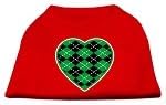 Mirage Стоки за домашни любимци Argyle Сърцето Зелена Тениска С Трафаретным Принтом Червен Lg (14)