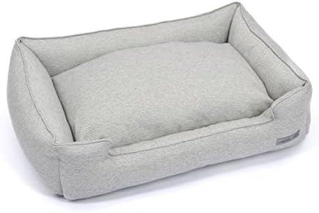 Jax & Bones Dog Bed Lounge - Легло за кучета, Която може да се пере в машина - Заредете Подсилени брони - Малки сиви легла за кучета | 24