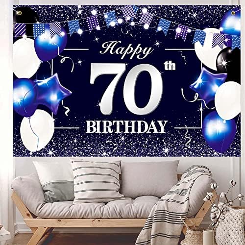 P. G Collin С 70-тия Рожден Ден на Банер Фон Знак Фон 70 Украса за Парти по случай рождения Ден на Принадлежности за Него Мъже 6
