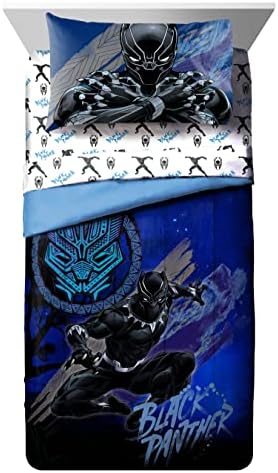 Комплект спално бельо Marvel Black Panther Legend Twin Size на 5 позиции - Включва одеялото и чаршафа - Супер Меко детско