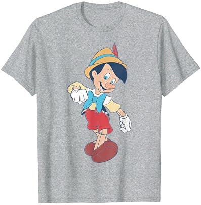 Тениска с Винтажным Портрет Диснеевского Пинокио