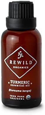 Етерично масло от куркума Rewild Organics Органично за ароматерапия и грижа за кожата на 1 унция