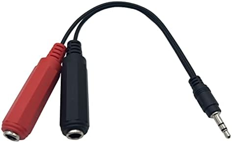Адаптер за слушалки Dafensoy от 6,35 мм (1/4 инча) до 3,5 мм, 3.5 мм Штекерный Стереокабель TRS до две Двойно-6,35 мм (1/4 инча) Штекерным