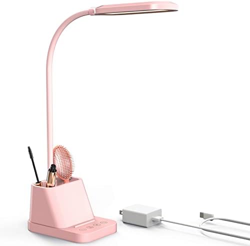 AXX Розова Симпатична лампа за четене на масата и Клипове за четене на книги
