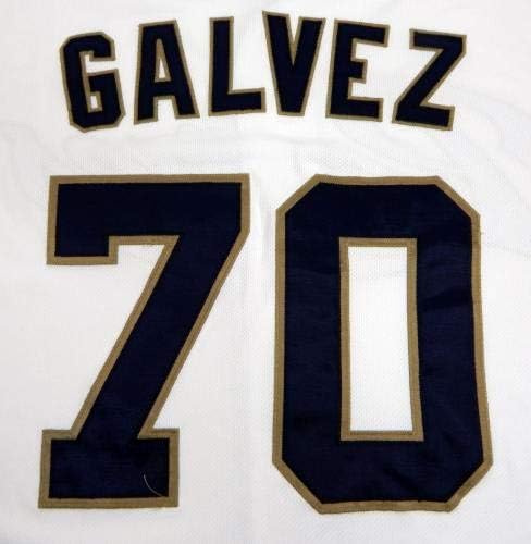 2013 Сан Диего Падрес Джонатан Гальвес 70 Използван в играта Бяла риза - Използваните в играта тениски MLB