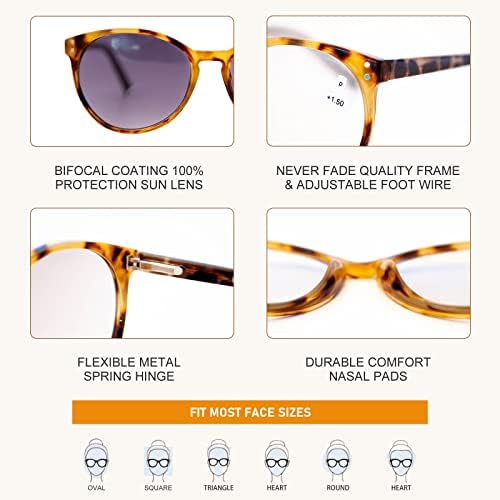 Jo 2 опаковки бифокальных слънчеви очила за четене, слънчеви очила за жени и мъже - бифокални сини светозащищающие очила за четене, слънчеви