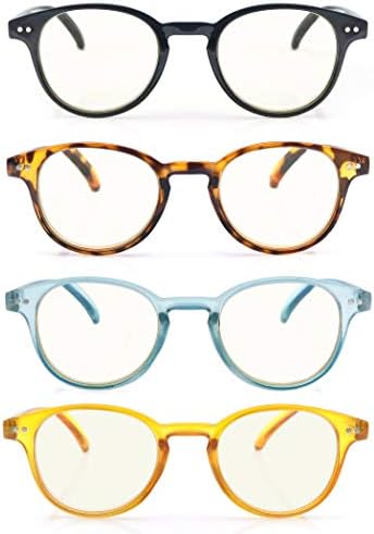 Очила за четене OLOMEE, Женски, С блокиране на Синя Светлина, Кръгли, за четене + 0,50, Увеличителни очила Blue-Ray за Малка Глава/Миниатюрен