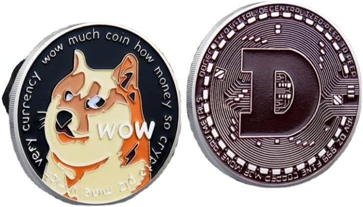 Възпоменателна Монета със Златно и Сребърно покритие Dogecoin Колекционерски Предмети Колекционерско издание Dogecoin С покритие от