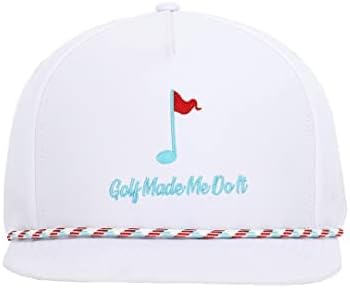 Golf Made Me Do It Ace Въжето Hat - Шапка за голф с регулируема облегалка, Един размер подходящ за всички.