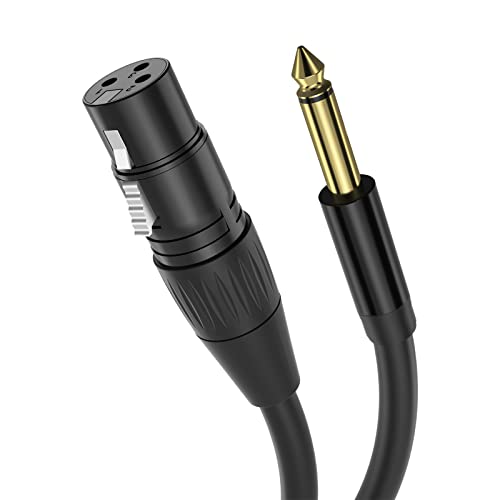Кабел Yinker XLR, Микрофон, кабел 6,35 мм до гнездото XLR, които не са симетрични конектор 1/4 инча TS 3-номера за контакт конектора за