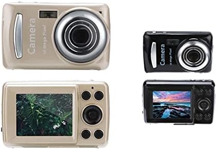 16-Мегапикселова Цифрова Камера с дълъг Фокус, HD 2,4-Инчов LCD Екран Цифрово Увеличение със Защита От Разклащане Разпознаване на Лица Цифров Фотоапарат Малка Камера за