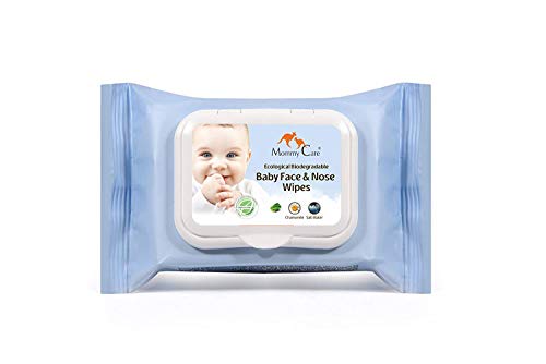 Кърпички За бебе на Лицето и на носа Mommy Care Биоразградими Органични и Екологично Чисти Бебешки Кърпички За нос - Чувствителна
