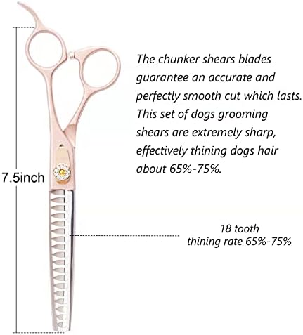 LONGMON Професионални Ножици За Грижа за Кучетата 440c Извити Ножици от Неръждаема Стомана за да се грижи за Кучета Със Здрави Ножици
