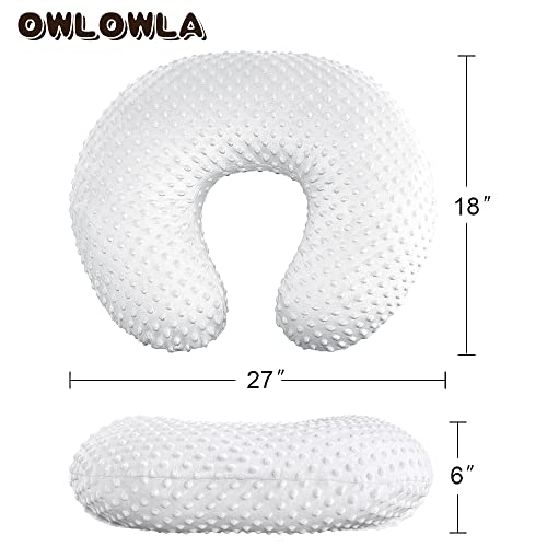 OWLOWLA 2 опаковки, калъфка за хранене, Бяло и Каки, на Набор от покрива възглавница за кърмене, Калъф за кърмене, подходящ за