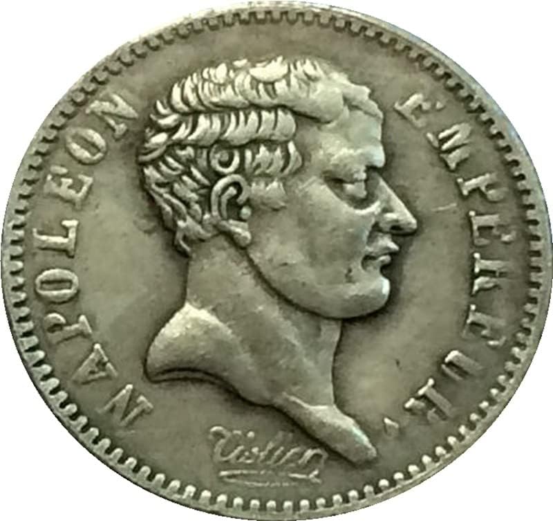 QINGFENG 1807 Френска Монета От Чист Мед С Посеребренным Покритие Антични Сребро Доларова Монета Ръчно изработени Колекция