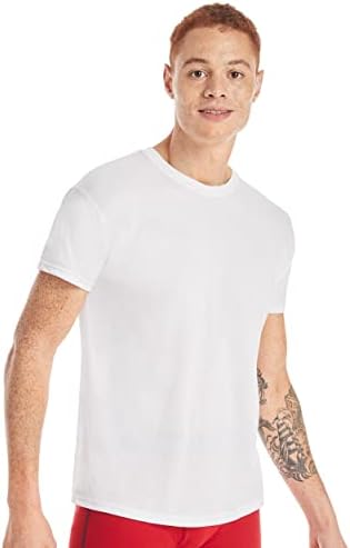Тениски-тениски Hanes Men Мъжки Бели, абсорбиращи влагата, с кръгло деколте, 5 бр. в опаковка