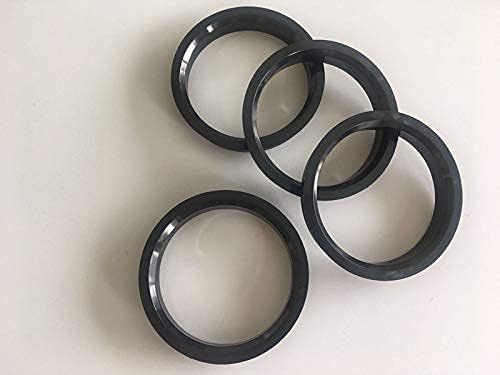 NB-AERO 4 бр. Черни полиуглеродные пръстени от 69,85 мм (колелце) до 63,4 мм (Ступица) | Централно пръстен Hubcentric от 63,4 мм
