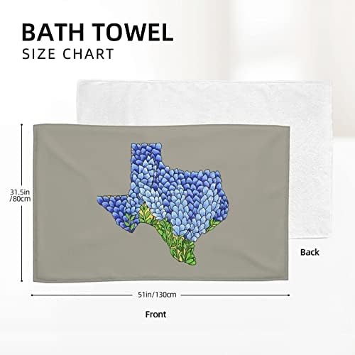 PARKNOTES Кърпи за баня на Щата Тексас Bluebonnet Кърпи за Ръце Впитывающее Кърпа За Баня Мека Гъба бързо съхнещи