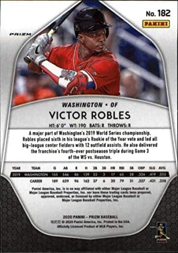 Търговската картичка бейзбол Панини Prizm Green Prizm 2020 182 Victor Robles Washington Nationals