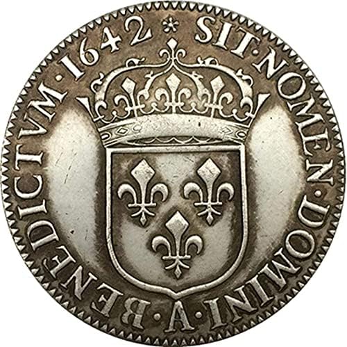 1642 Френска Монета От Чист Мед Сребро С Покритие Activity Coins Crafts CollectionCoin Колекция Възпоменателни монети