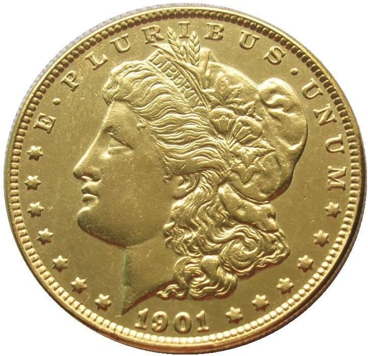 Сребърен долар на САЩ Морган Двустранен монета (1878-1921) Позлатен Чуждестранна Копие