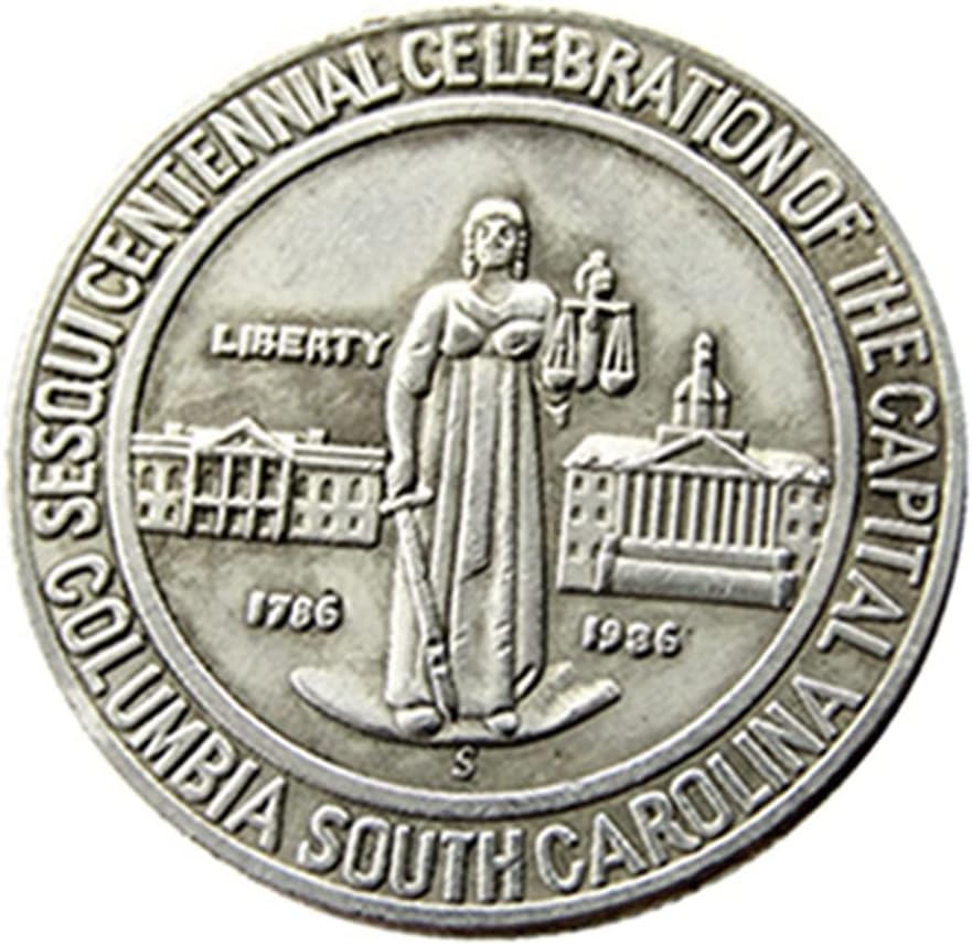 Възпоменателна Монета в Полдоллара САЩ 1936Колумбия Чуждестранна Копие сребърно покритие