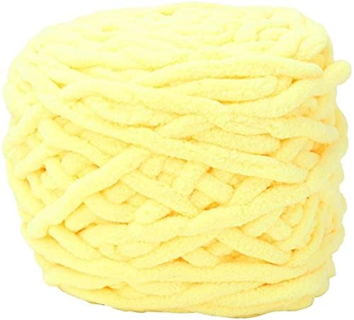 Плетени Конци за плетене на една кука от груба вълна, Занаяти собствените си ръце, Пуловери, Шалове за Плетене на Шалове (11 червени) (Цвят: 04 Курино-жълт)