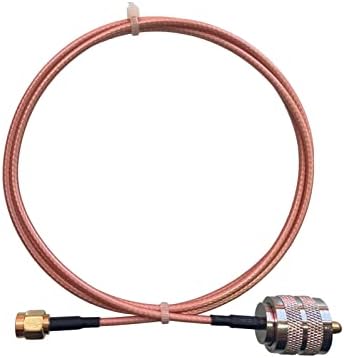 Коаксиални коаксиални кабели Putikeeg аудиокабели 3,28 фута за свързване на основата на преносима антена (SMAMale-SL16Male)