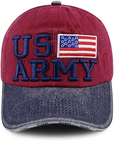 Xpayzere бейзболна шапка с Флага на сащ Армията на САЩ за Мъже и Жени, Забавно, Регулируем Памучен 3D Бродирана Шапка САЩ