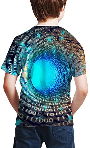 Тениски FiveEarl Vortex, тениски С 3D Забавно Графичен Принтом, Младежки Тениска За Момчета и Момичета На Възраст между 4-14 Години