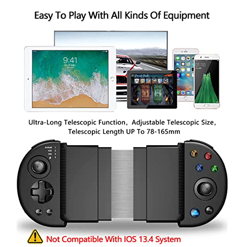 Безжичен Мобилен Контролер Gamepad, Мобилен контролер PUBG с Тригери за 3,5-6,5-инчов Android и iOS и за FPS игра Gamepad