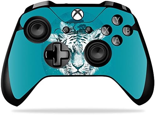 Корица MightySkins, съвместима с контролер на Microsoft Xbox One X White Tiger | Защитно, здрава и уникална Vinyl стикер | Лесно се нанася,