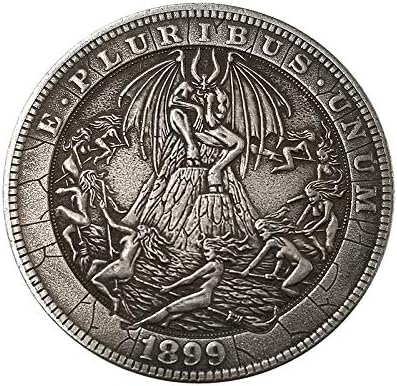VanSP Копие на Американската монети Hobo 1899 г. - Дявол и Вещица сребърно покритие Копие на Възпоменателни монети Morgan Dollar